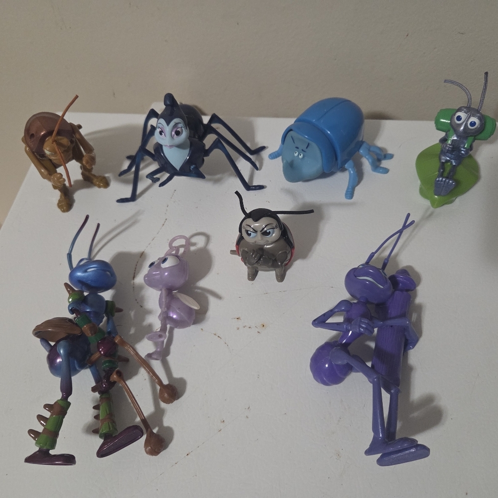 Vintage A Bug's Life Figures Set Of 8